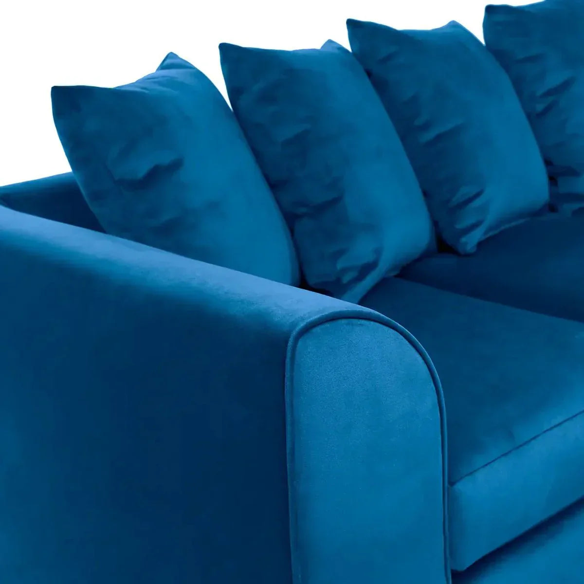 DYLAN PLUSH VELVET 4 SEATER SINGLE ARM CORNER SOFA