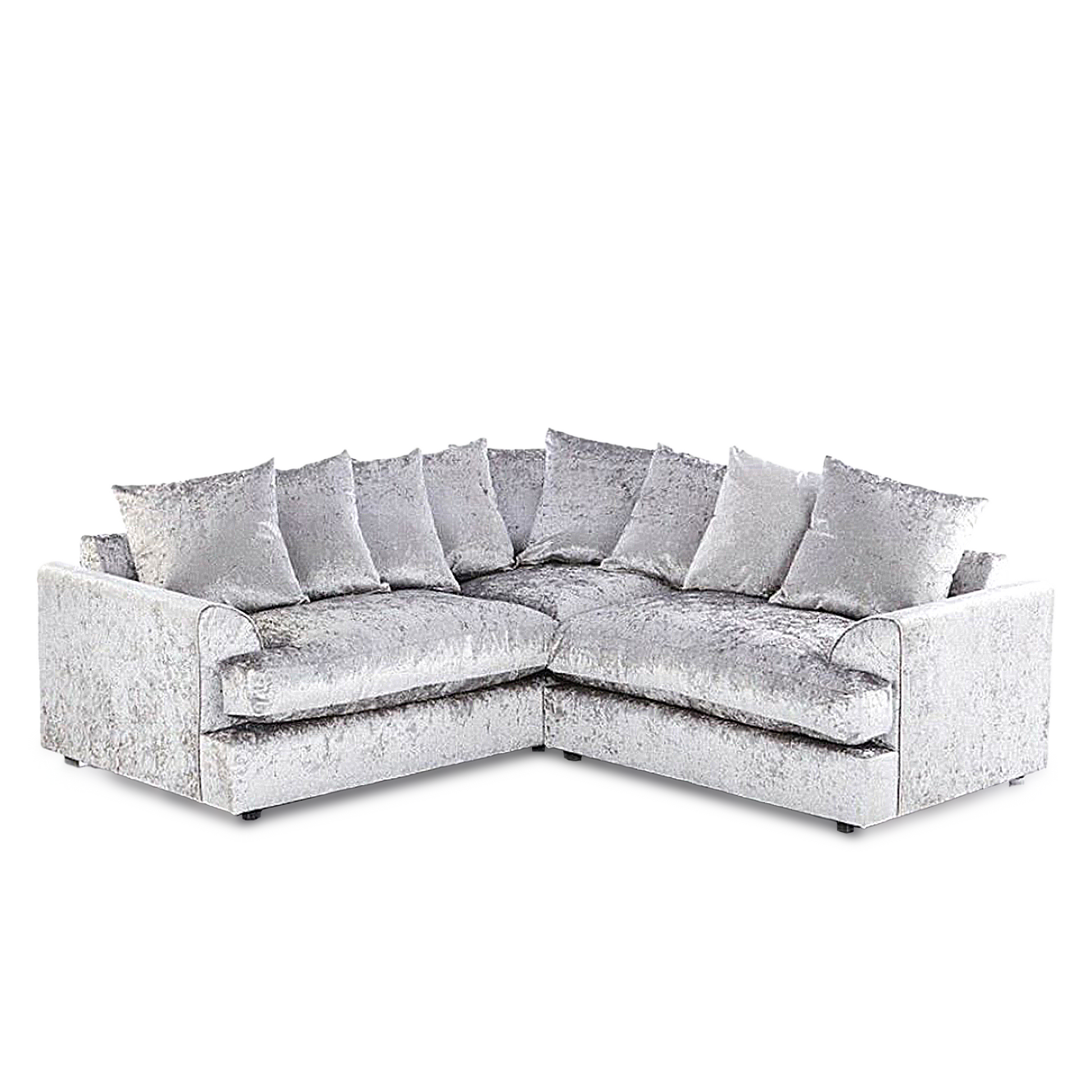DYLAN CRUSH VELVET WIDE ARMREST 5 SEATER WITH FOOTSTOOL – CLASSIC CORNER SOFA