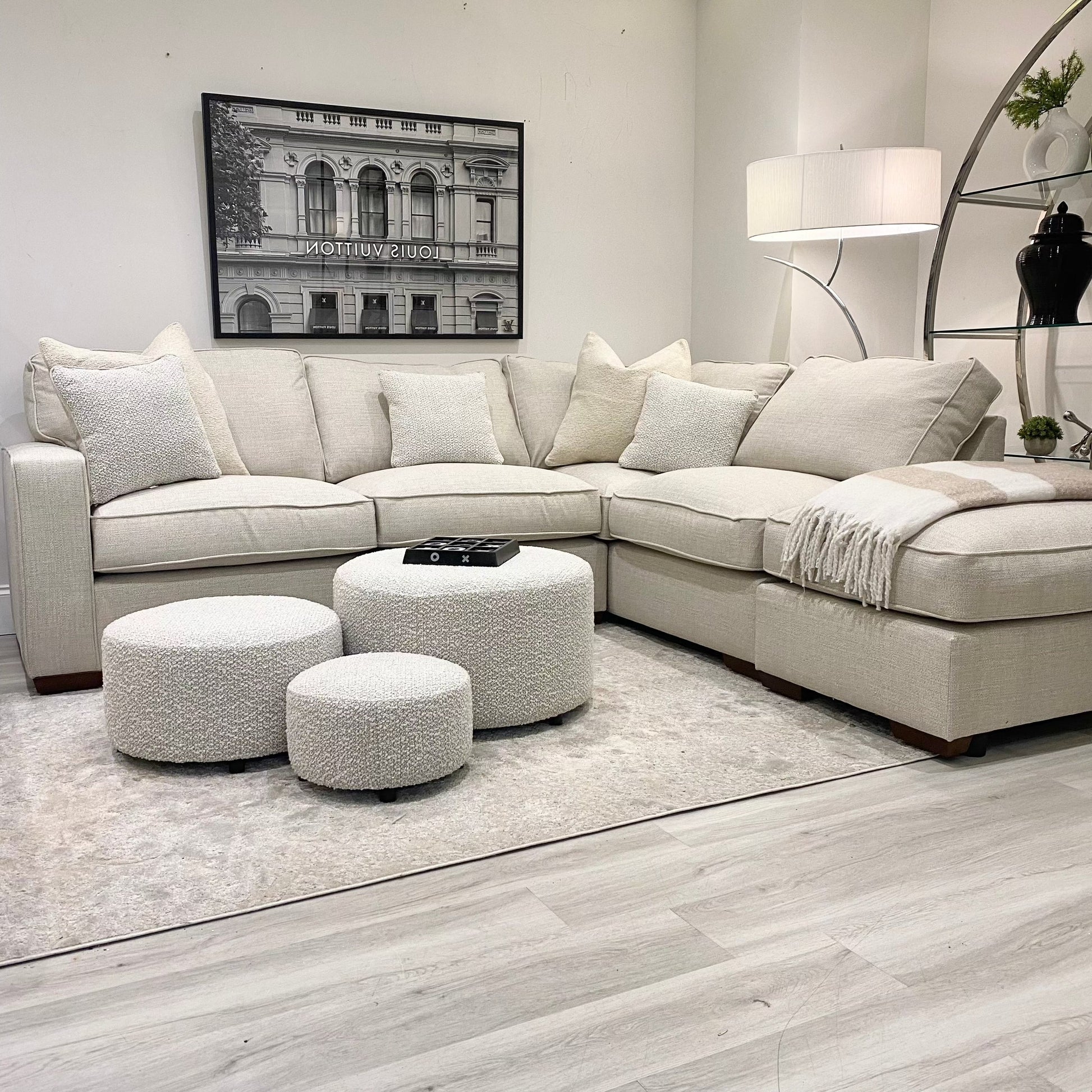 Dylan Fixed Back Corner Sofa | SofaSaleHub UK