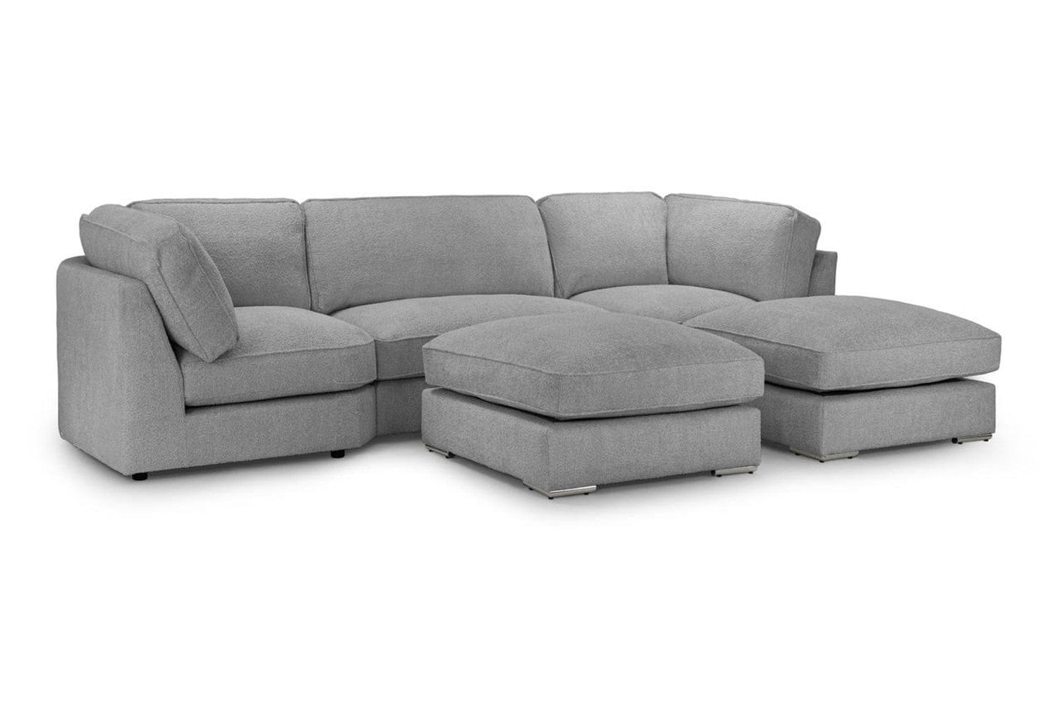 U-SHAPE BOUCLE/ TEDDY FABRIC SOFA