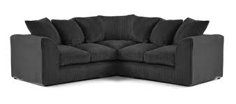 Dylan jumbo large corner sofa with armrests in dark fabric with deep cushions and pillows