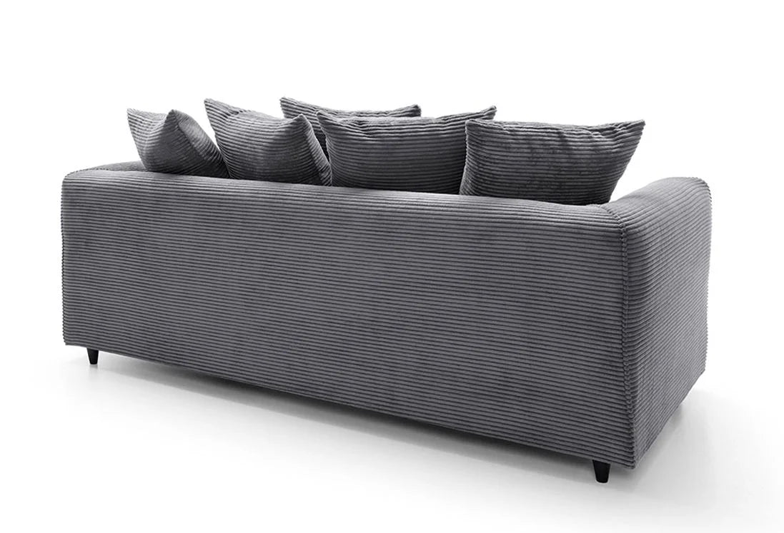 DYLAN cord sofa for living room 3 plus 2 sofa set in gray cord fabric by Furnish UK