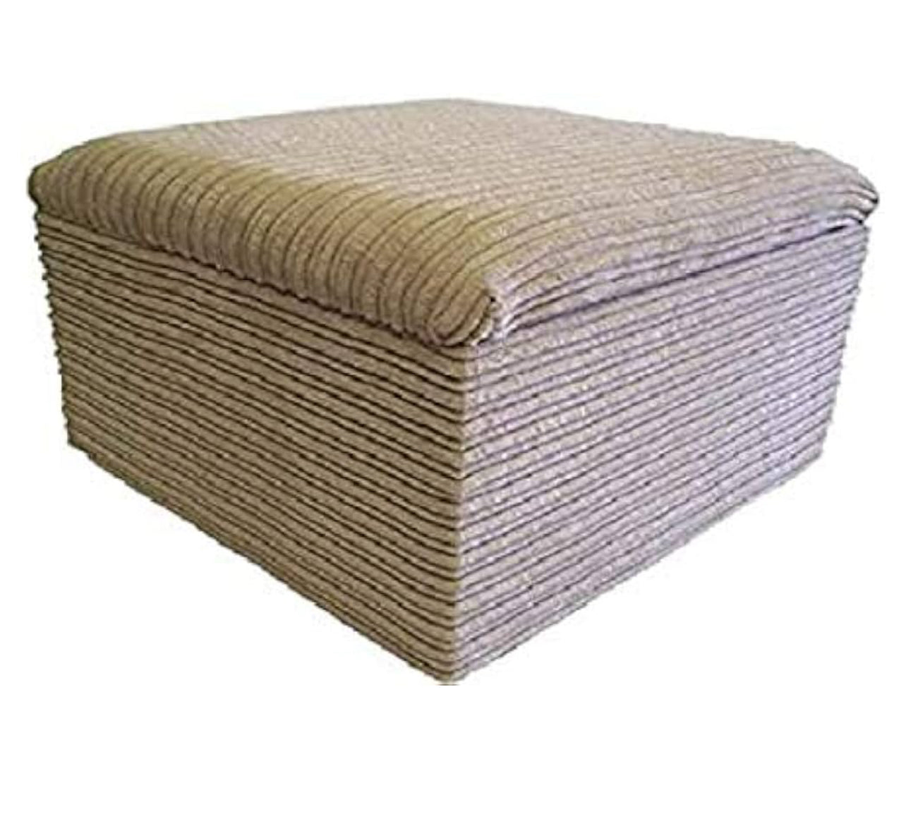 Beige DYLAN cord sofa for living room square footstool with cord fabric texture